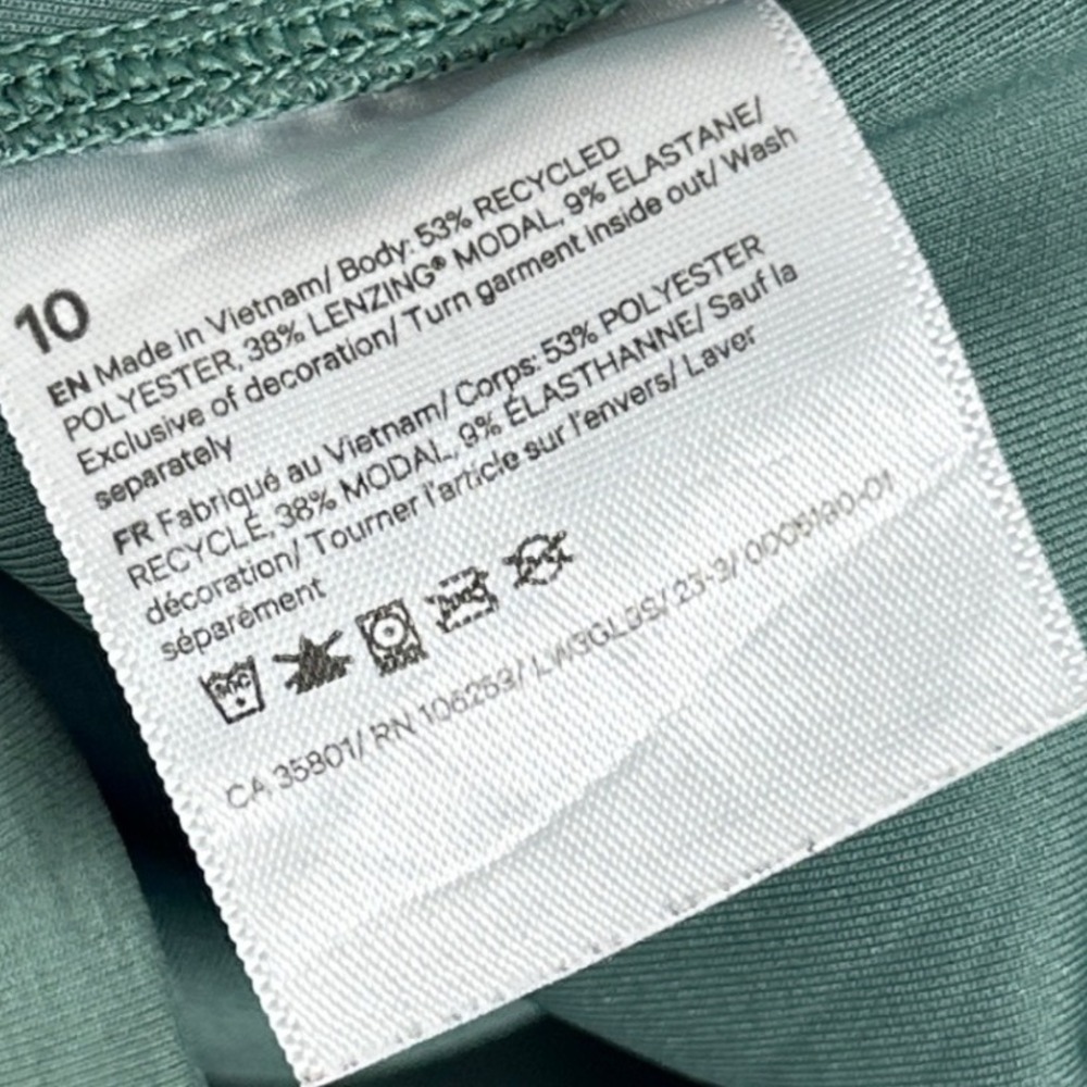 Lululemon Softstreme Perfectly Oversized Cropped Crew Forrest Crew Womens Sz 10 - Picture 5 of 16